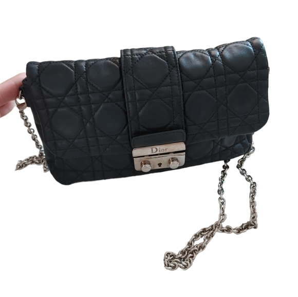 Christian Dior Black Cannage Leather Convertible Crossbody Bag - Picture 4 of 16